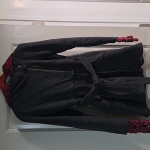 Chapati Gray/Black Coat with Red Accents